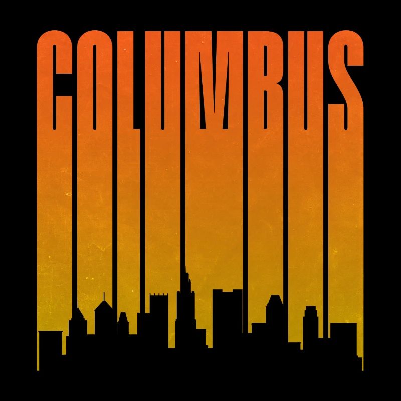 Silhouette du coucher de soleil de Columbus