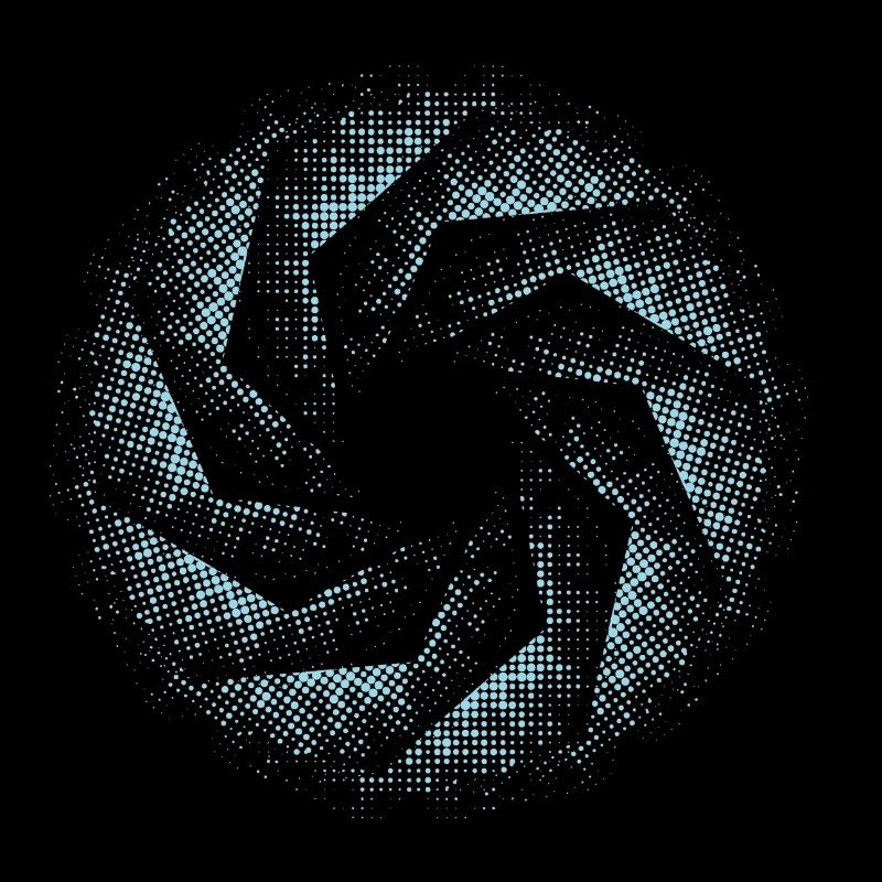 dotted shape gyroscopic polygon pinwheel gear