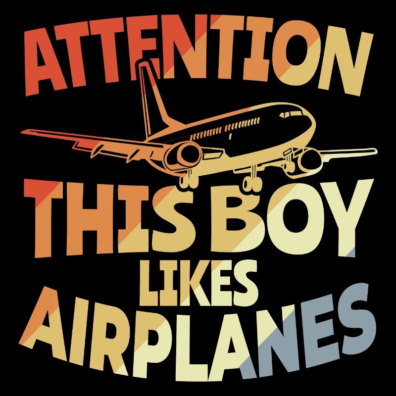 This boy likes airplanes