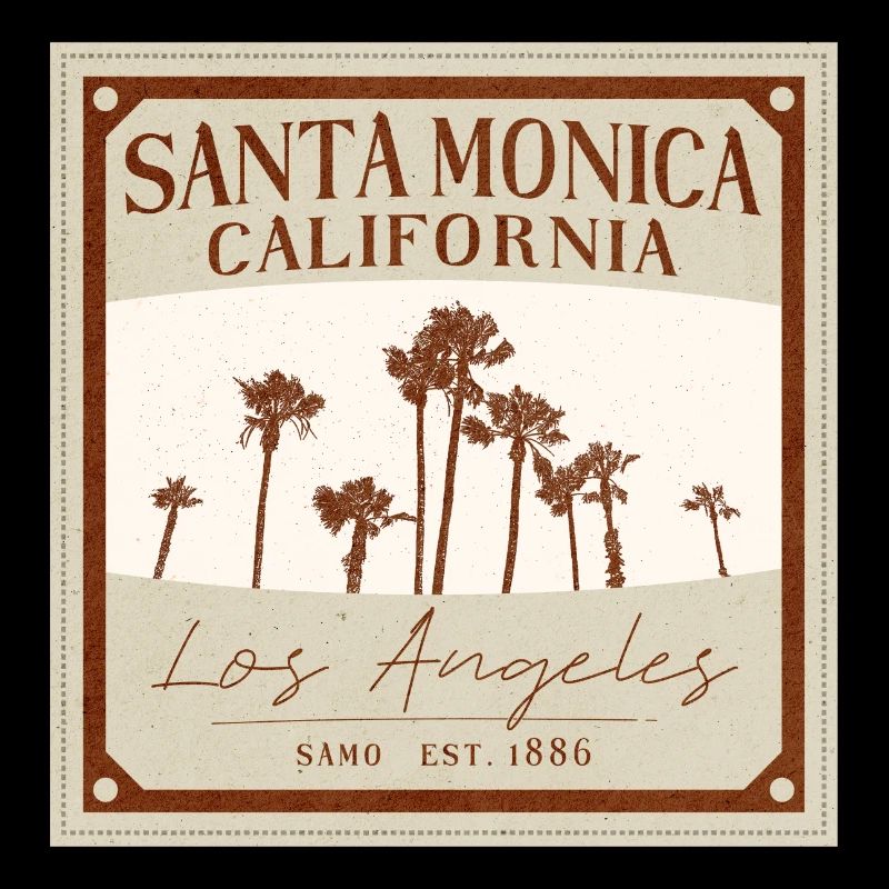 Santa Monica Retro Palm Trees