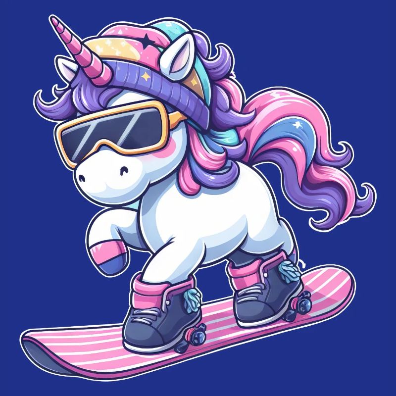 Unicorn Snowboard Winter Magic