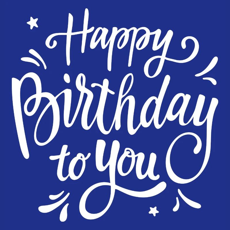 Birthday Script Handwritten Celebration