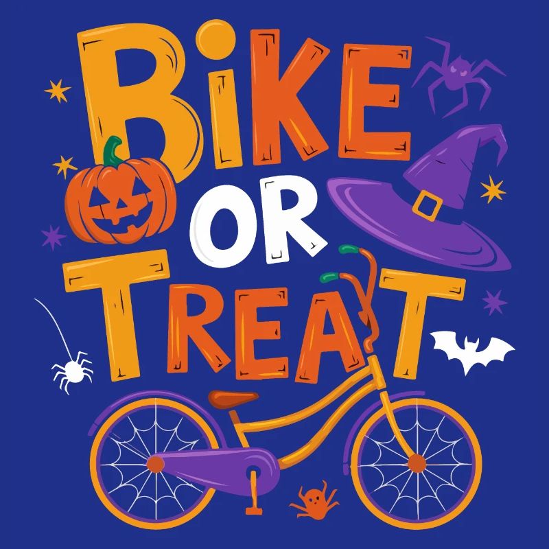 Halloween-Fahrrad oder Leckerli-Illustration