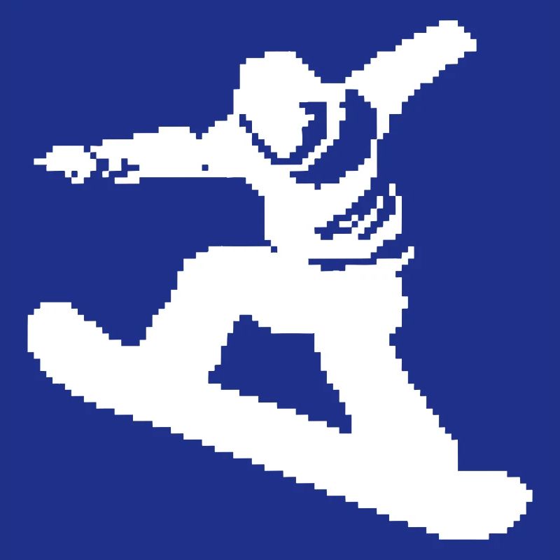 Graphique Pixel Snowboarder
