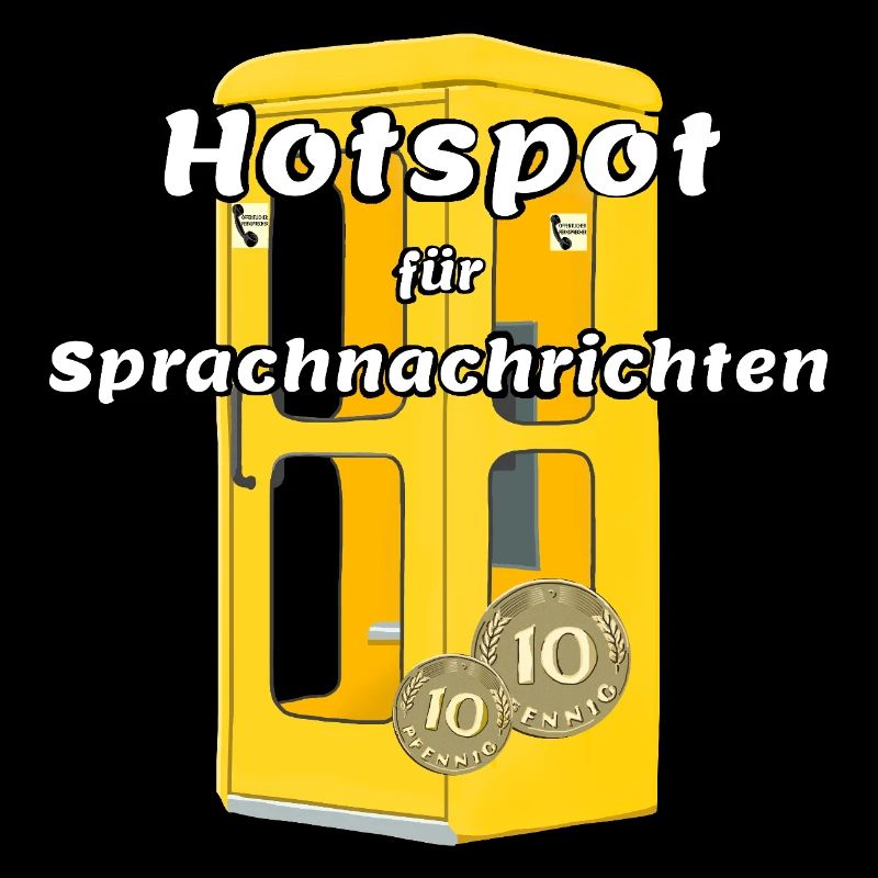 Hotspot for voice messages, yellow phone booth