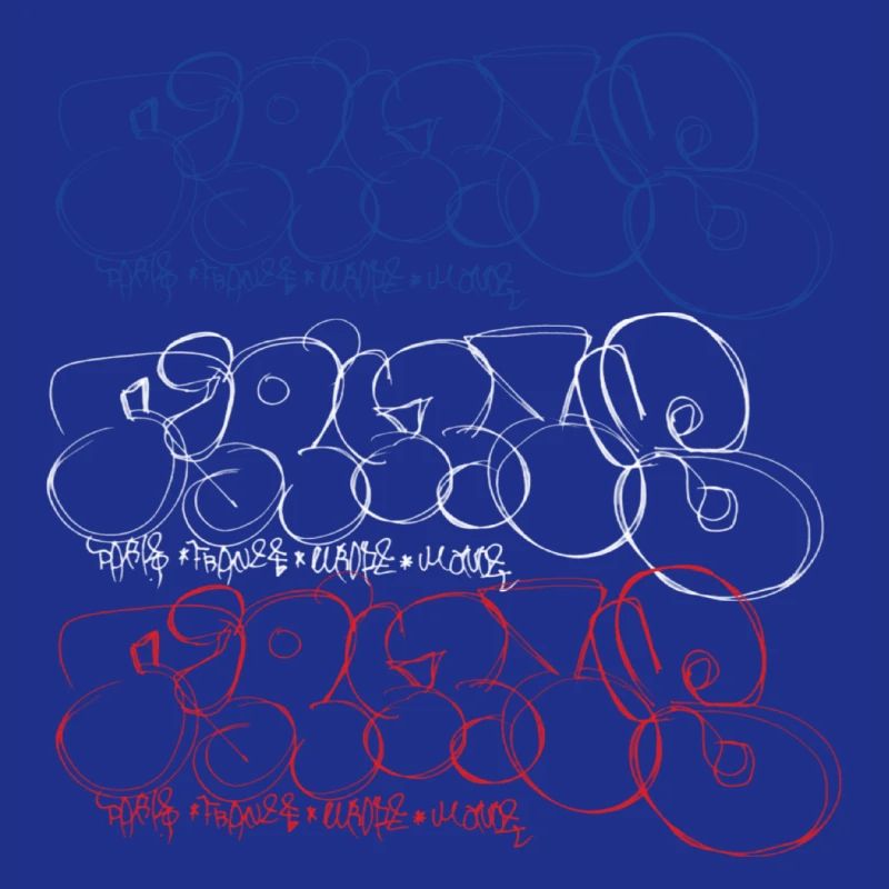 Impression de collage d'art graffiti (style bulle parisienne)