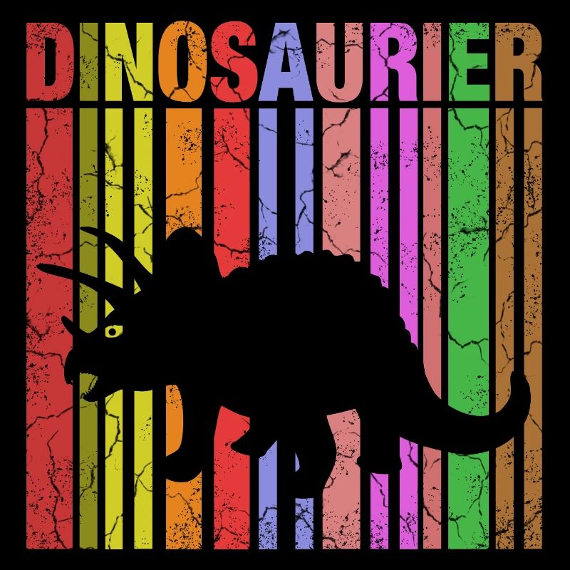 Dinosaurier Silhouette mit Farbdetails