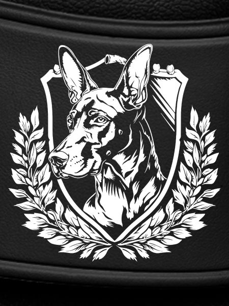 Doberman Shield with Laurel