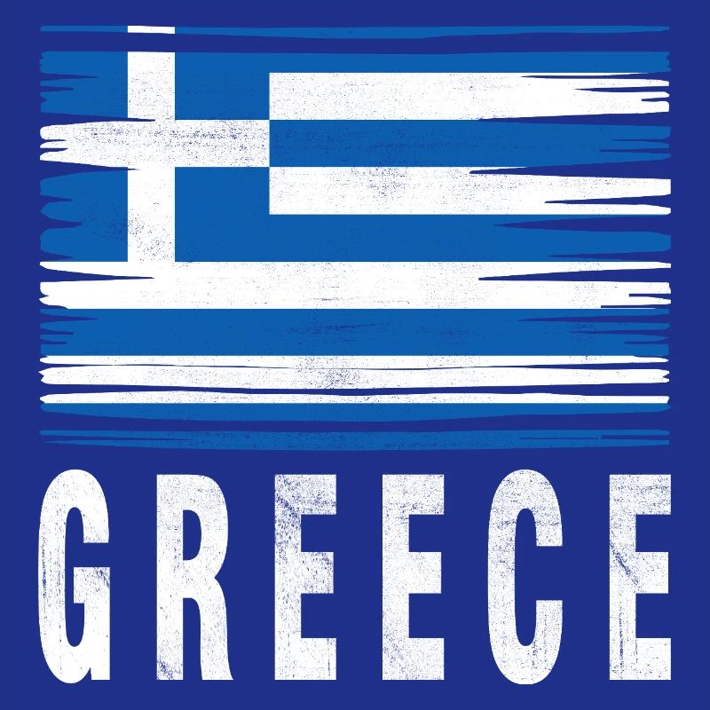 Drapeau au pinceau Grèce
