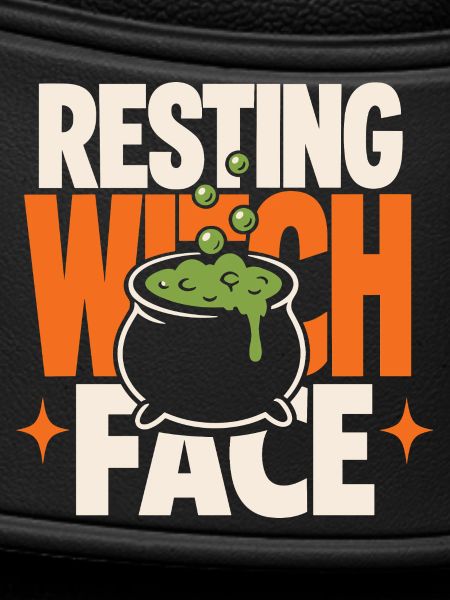 Resting Witch Face Cauldron
