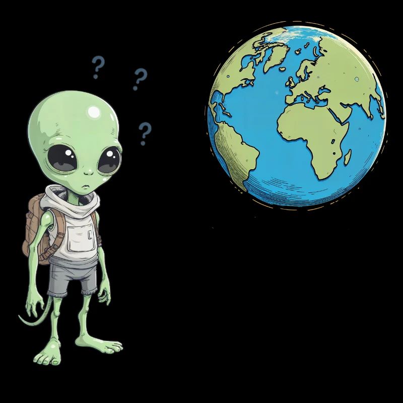 Alien und die Erde