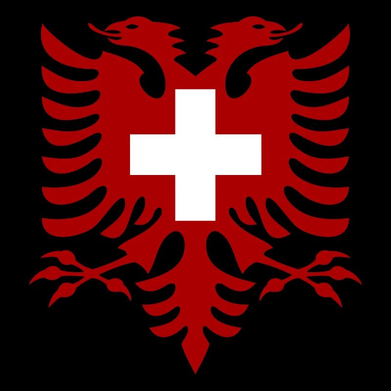 Albanien Schweiz Flagge