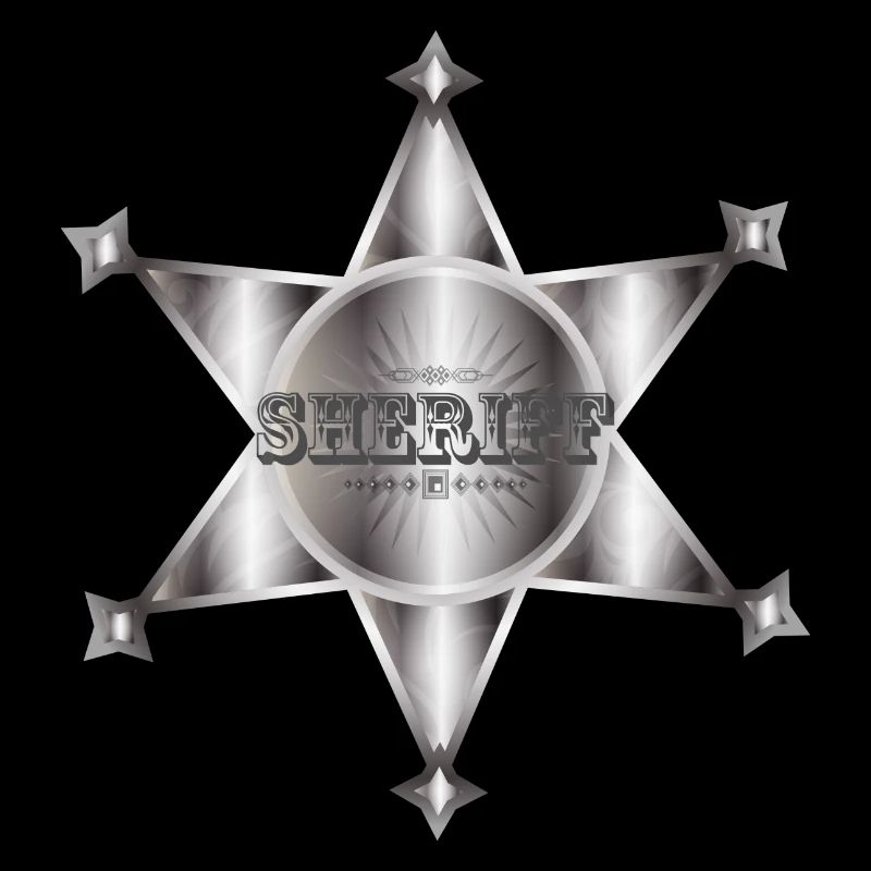extraordinaire étoile de shérif argentée