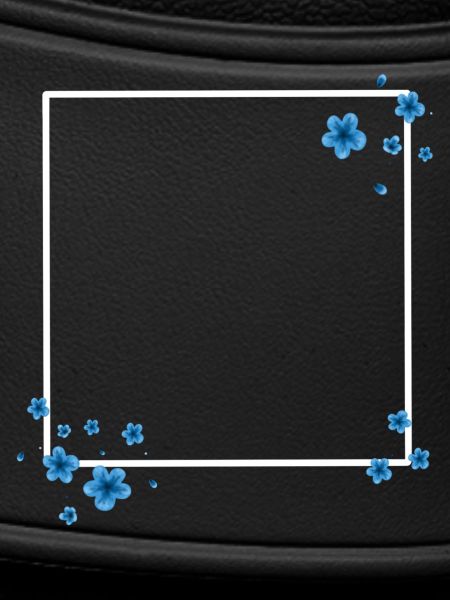Square Flowers Blue