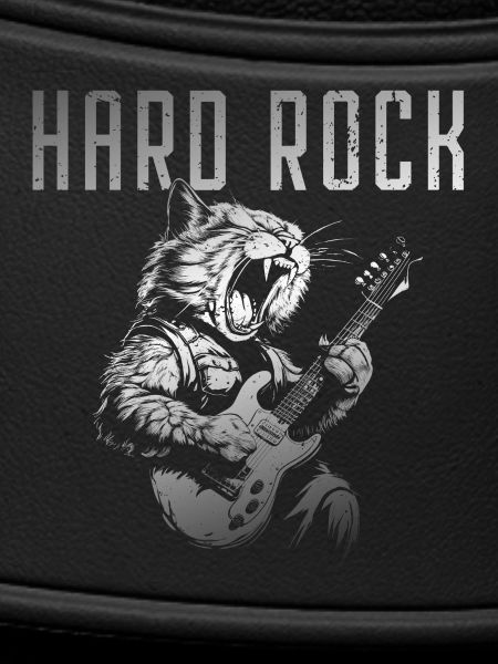Hard rocking cat