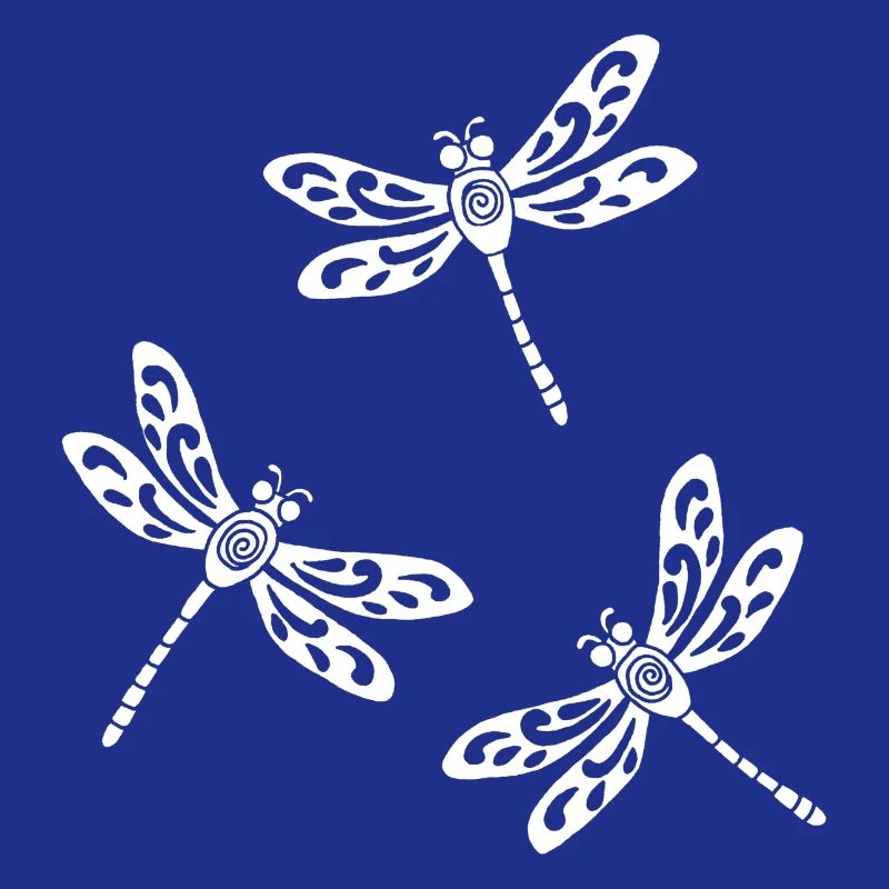 trio de libellules blanches