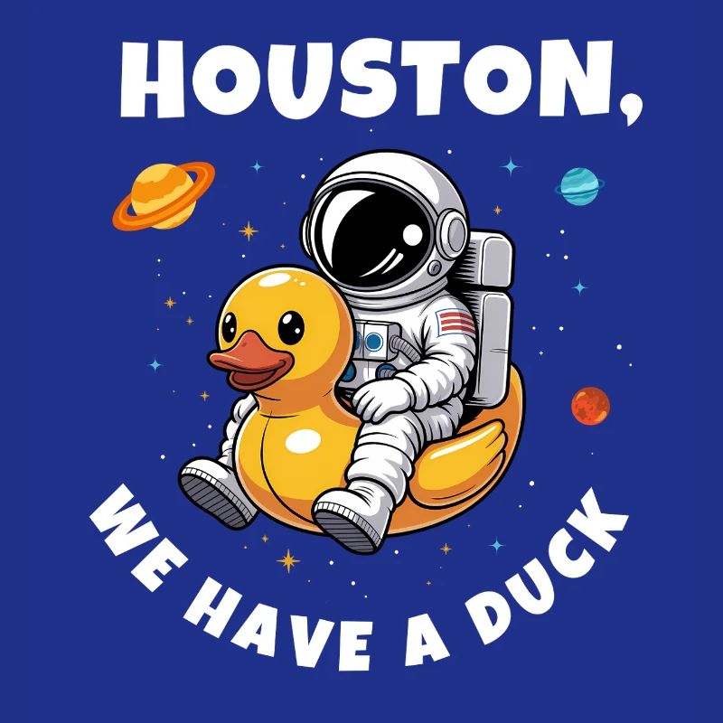 Canard astronaute dans l’espace