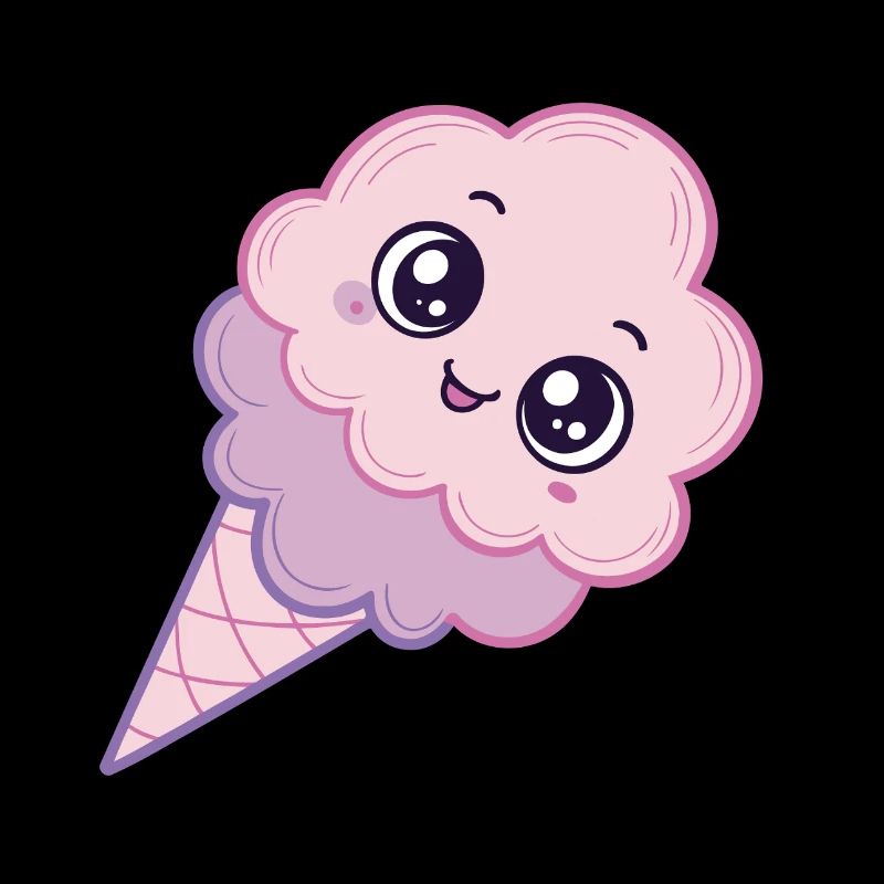 Kawaii Eiscreme Wolke Pink