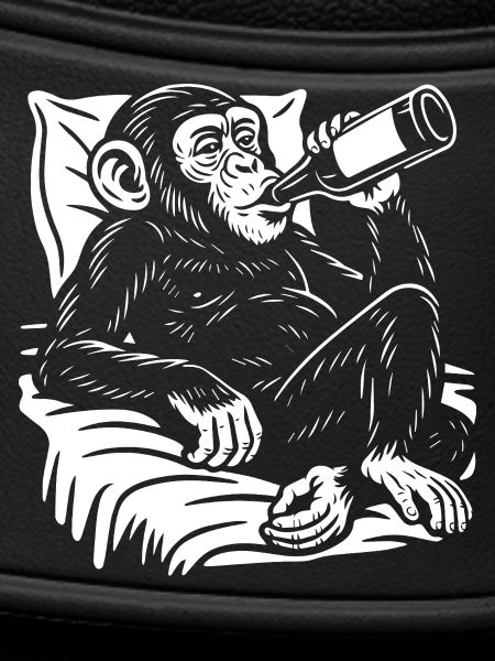 Cheeky Chimp Sips Beer
