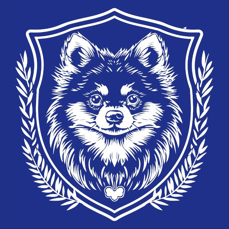 Husky Shield with Laurel Wreath