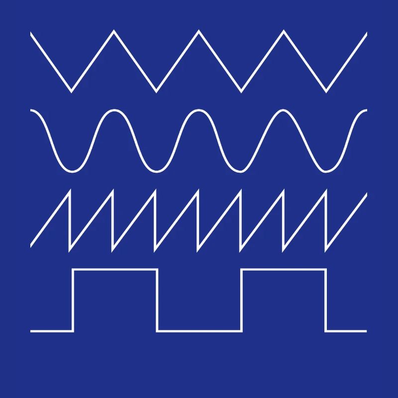 Synthesizer Waveforms (white font) #1 