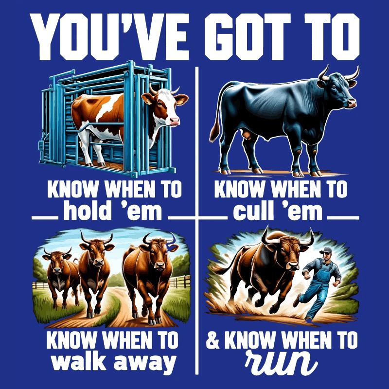 Funny Farmer Design – Know When To Run