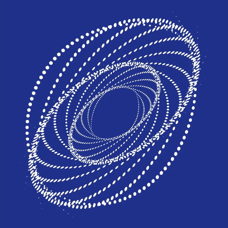 Vortex en spirale pointillée