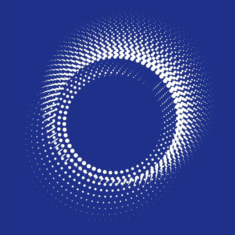 Spirale en points concentriques