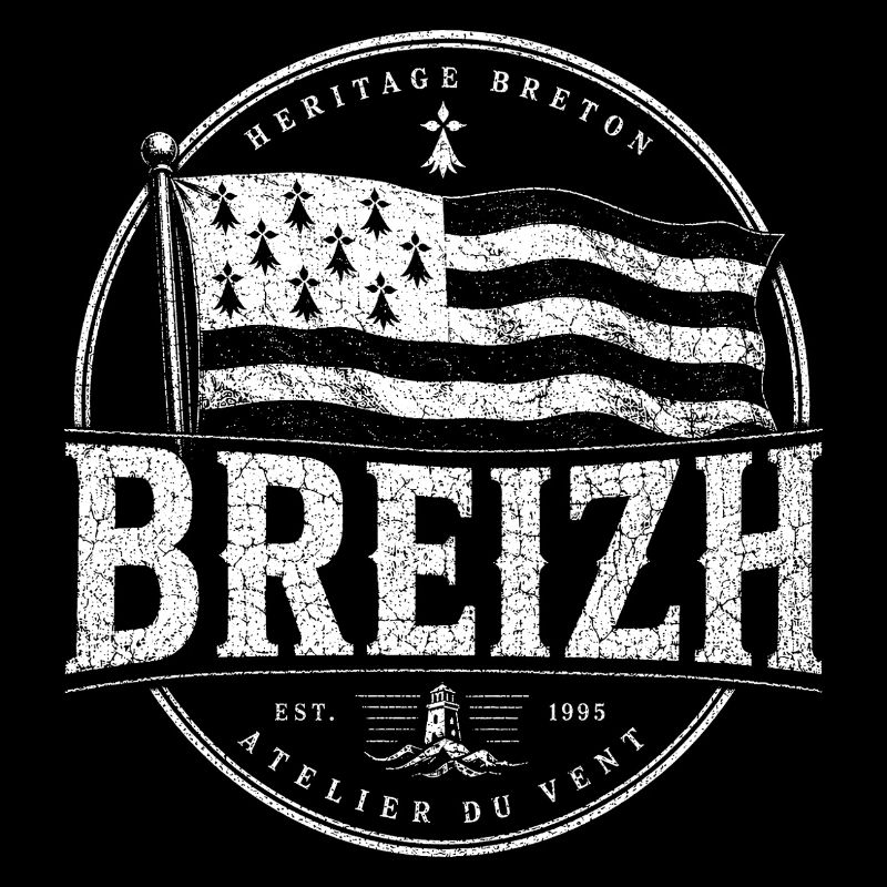 Breizh Drapeau Breton Héritage Vintage Maritime