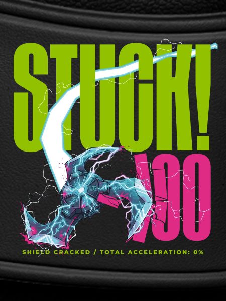 STUCK! 100 Shield Cracked