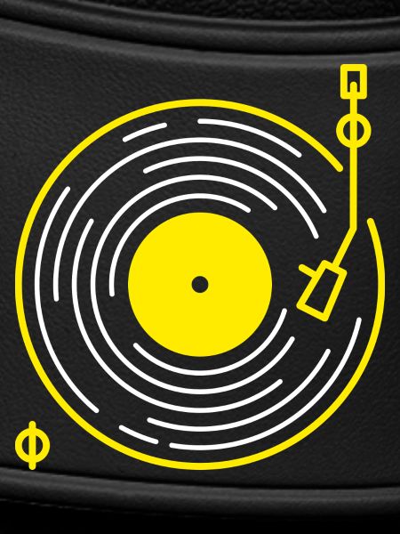 Retro Turntable Line Art