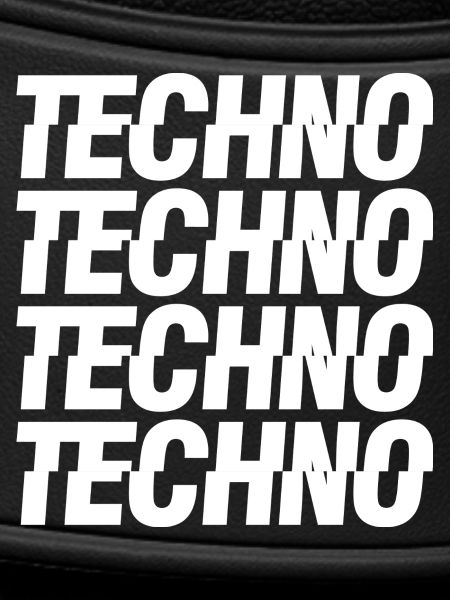 Techno music logo