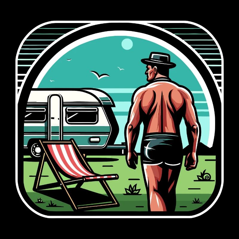 Camping holidaymakers