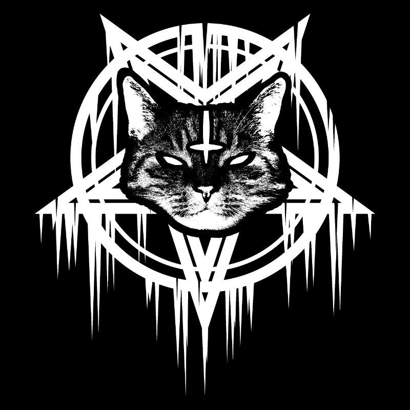 Chat satanique dans Pentagramme