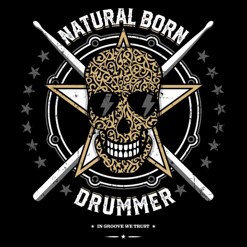 Cadeau de batteur naturel né pour batteur
