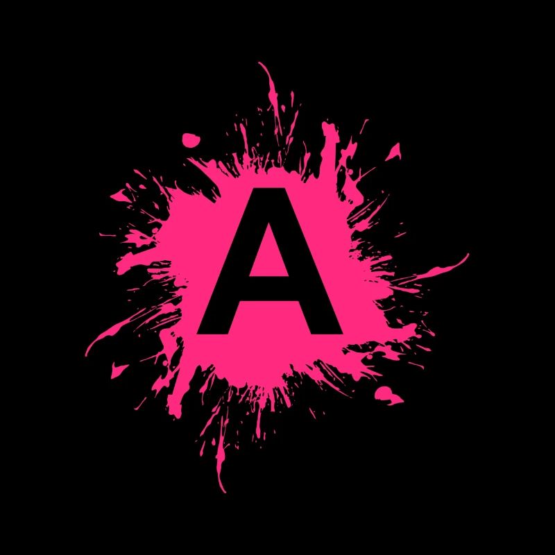 Team A letter A begining apple pink