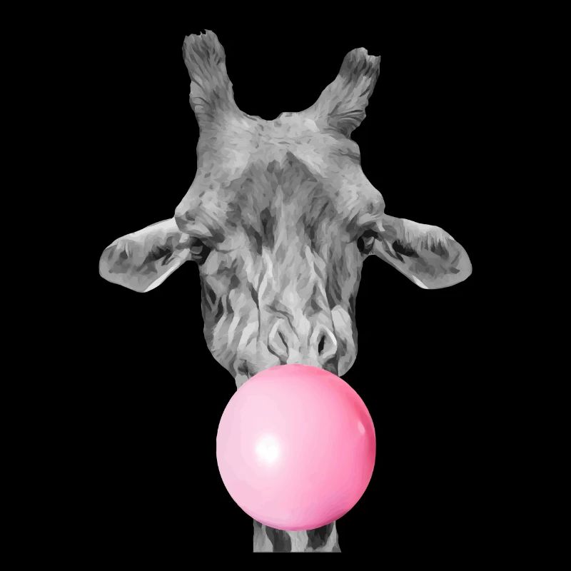 Giraffe und kaugummi