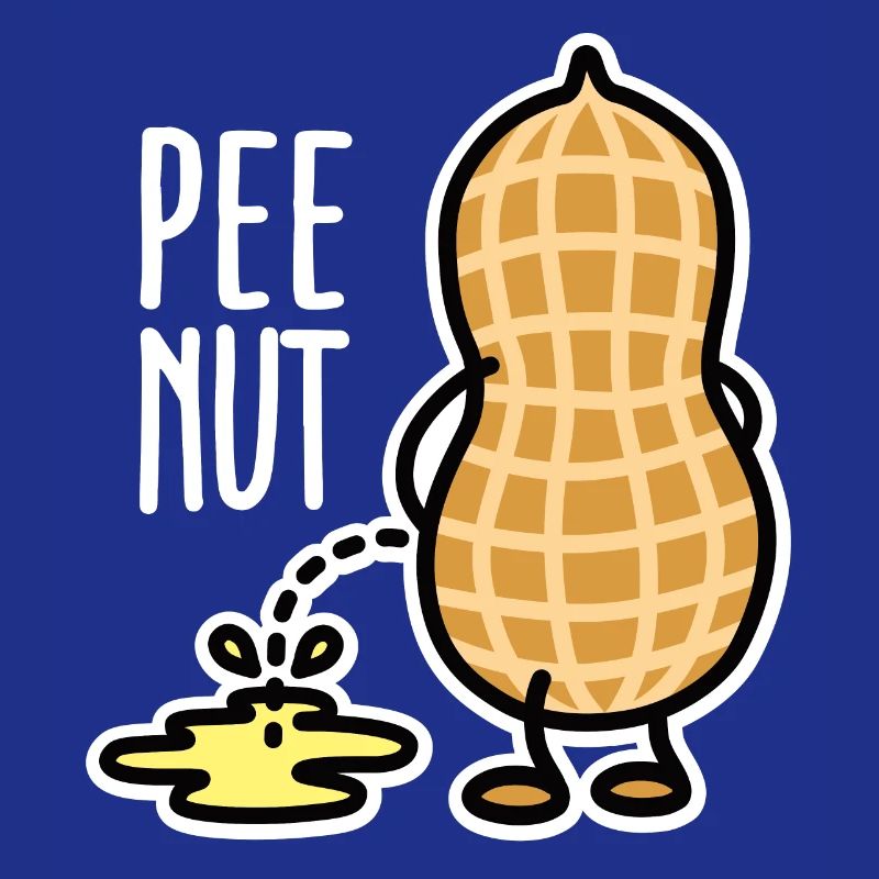 Funny PEE-NUT Nut Peanut Peeing Pun