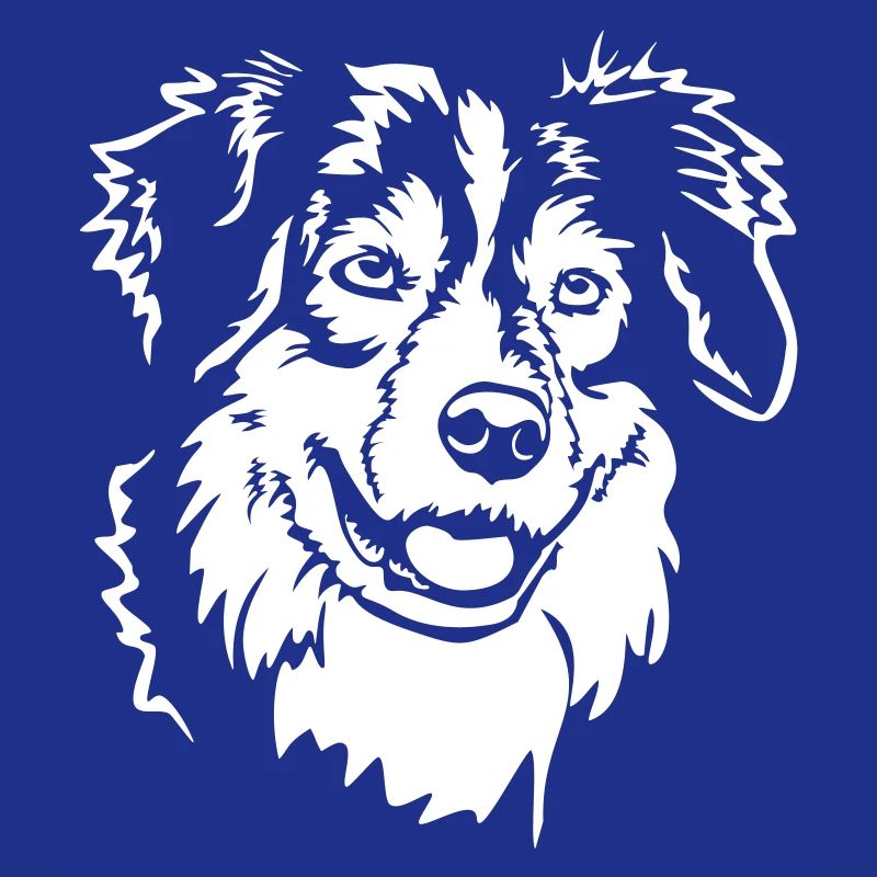 Australian Shepherd Kopf "Black Edition"