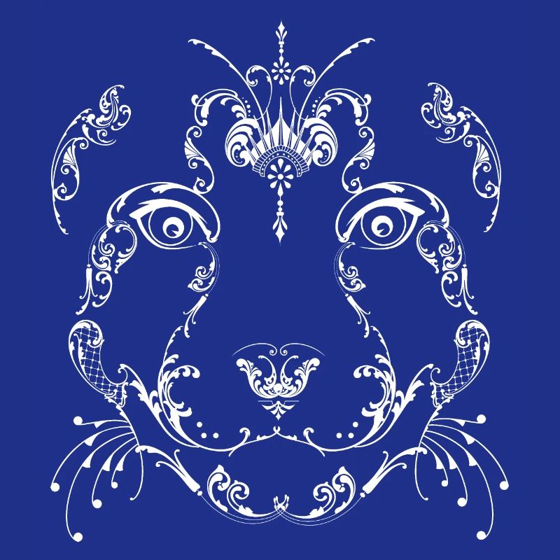 Snow leopard cheetah psychedelic ornament pattern