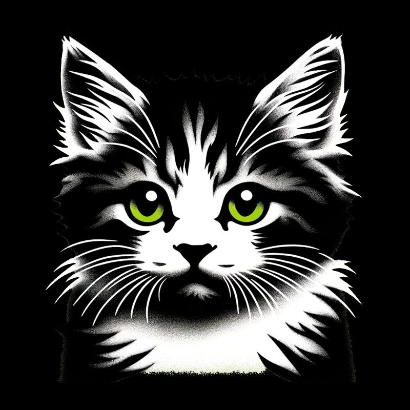 Visage de chat affectueux