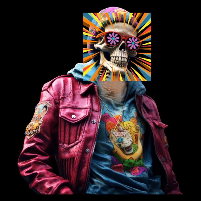 Skull With Pop Art