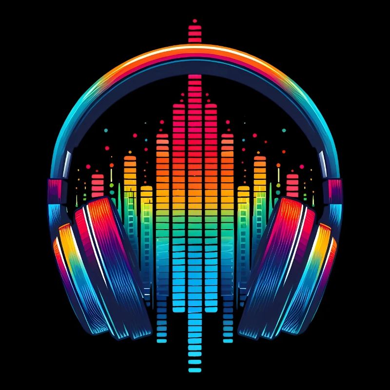 Vibrant Sound Headphone rainbow
