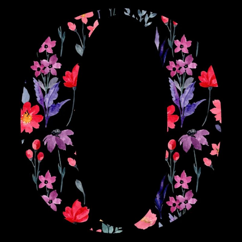 Personalized floral letter o - gift idea