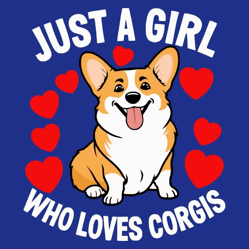 Nur ein Mädchen das Corgis liebt
