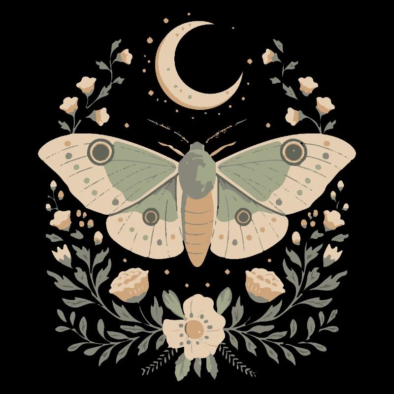 Whimsical Moth Illustration