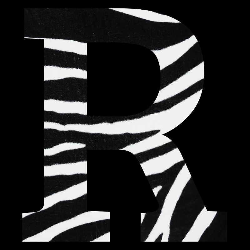 Letter r zebra