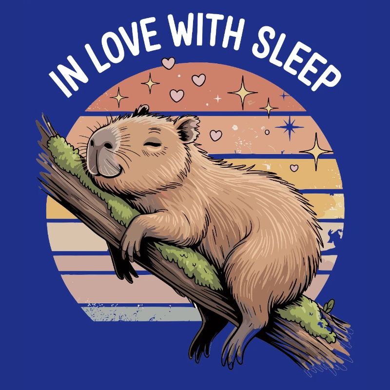 Cute Capybara Sleep Design