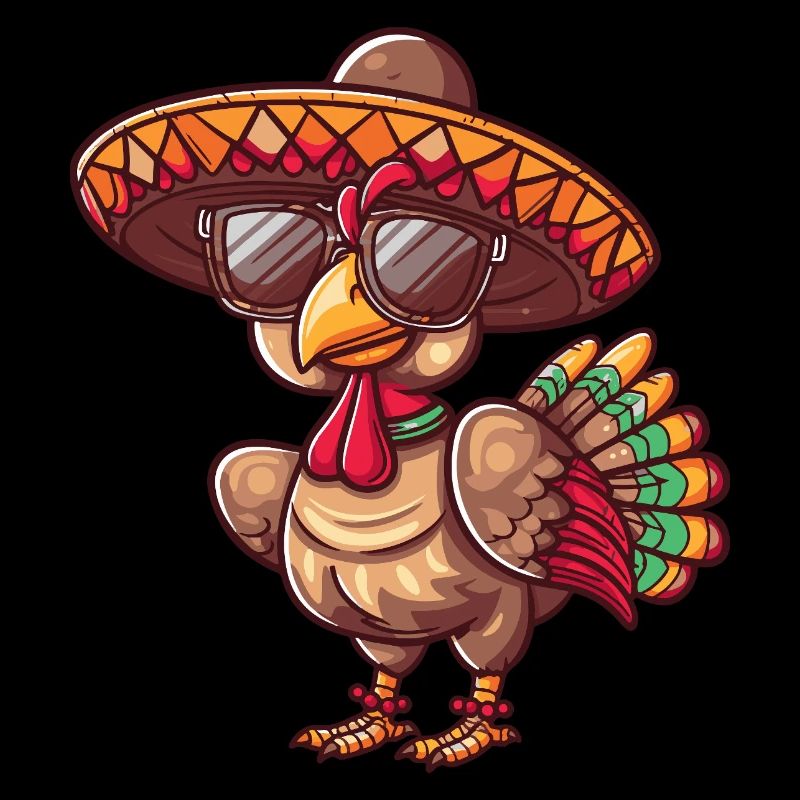 Turkey Comic Funny Sombrero