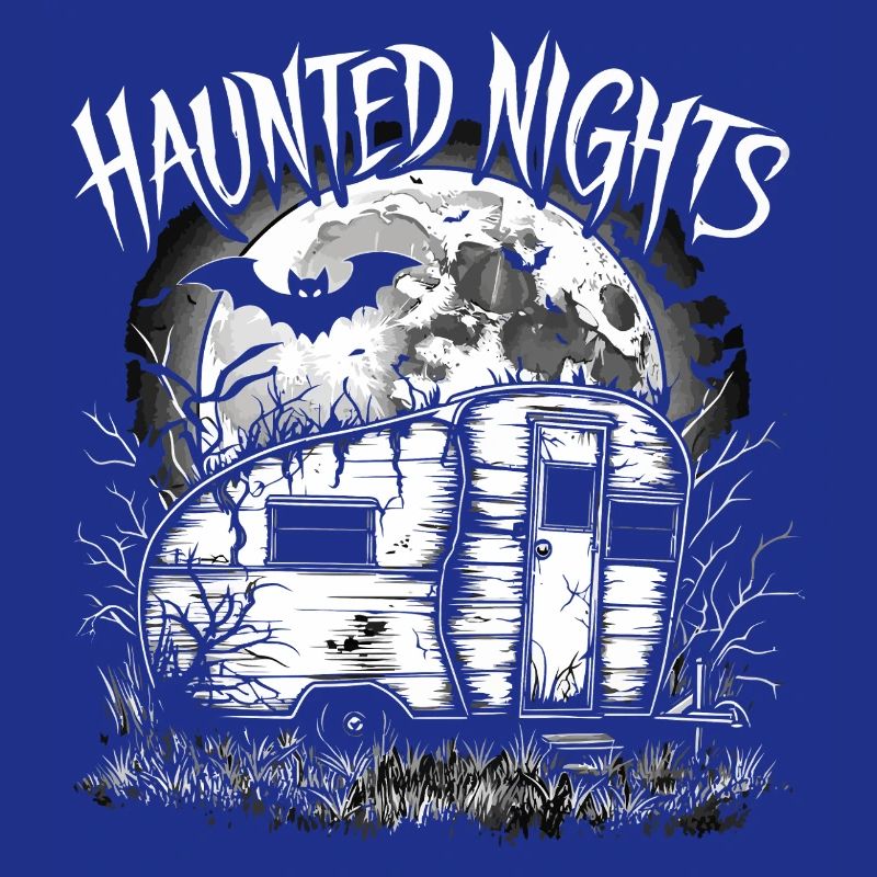 Ghost Night Caravan Haunted Illustration